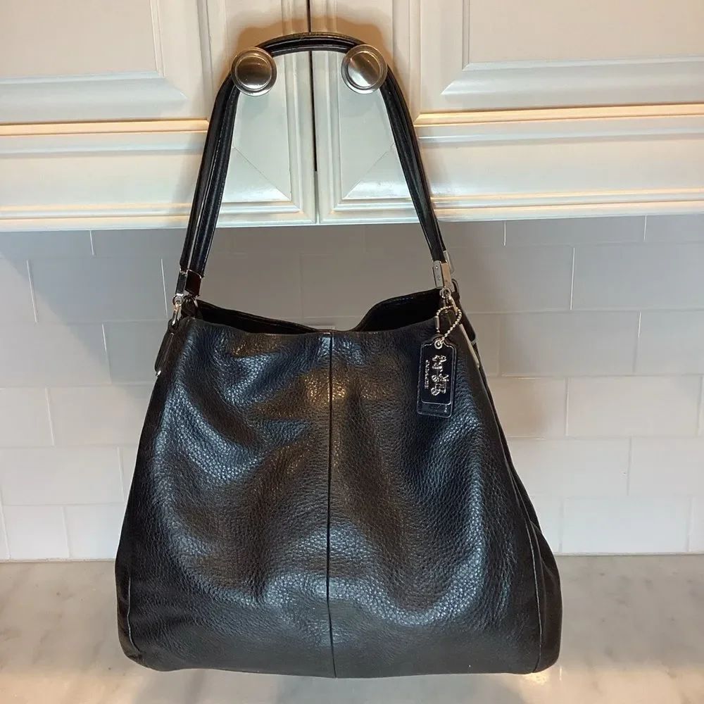 Coach Madison Phoebe Pebbled Leather Shoulder Bag (#1)